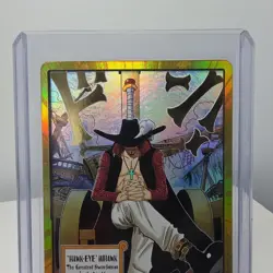 DON!! Card Dracule Mihawk Gold The Azure Sea's Seven Foil One-Piece CCG TCG - Image 3