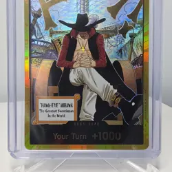 DON!! Card Dracule Mihawk Gold The Azure Sea's Seven Foil One-Piece CCG TCG - Image 4