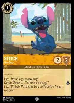 22/204 EN 1 FOIL ⭐ Stitch - New Dog | Disney Lorcana Card Game (2023) - Image 1