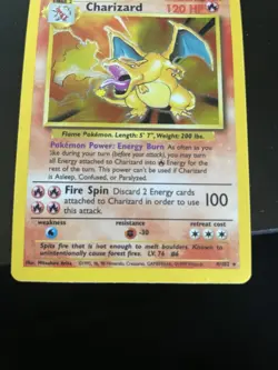 Pokemon TCG Charizard Holo Rare Unlimited Card 4/102 Base Set MP/LP Condition - Image 3