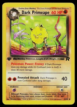 Pokemon Card - Dark Primeape Team Rocket 43/82 Uncommon 1st Edition - Image 1