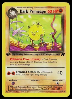 Pokemon Card - Dark Primeape Team Rocket 43/82 Uncommon 1st Edition - Image 1