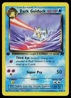 Pokemon Card - Dark Golduck Team Rocket 37/82 Uncommon 1st Edition - Image 1