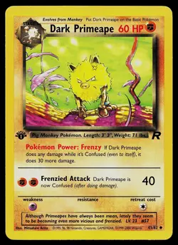 Pokemon Card - Dark Primeape Team Rocket 43/82 Uncommon 1st Edition - Image 1