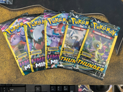 Pokemon Lot of 5x Sun & Moon Unified Minds & Lost Thunder 3 Card Booster Packs!! - Image 1