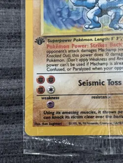 FACTORY SEALED 1999 Pokemon Card 1st Edition Machamp Holo Base Set 8/102 NM - Image 2