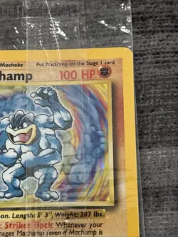 FACTORY SEALED 1999 Pokemon Card 1st Edition Machamp Holo Base Set 8/102 NM - Image 4