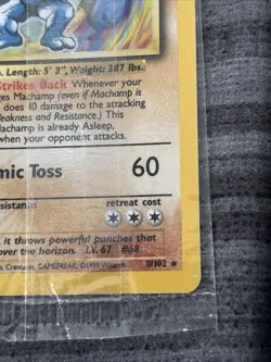 FACTORY SEALED 1999 Pokemon Card 1st Edition Machamp Holo Base Set 8/102 NM - Image 5