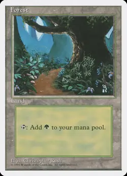 Forest (B Path) 4th Edition NM Basic Land MAGIC THE GATHERING MTG CARD ABUGames - Image 1