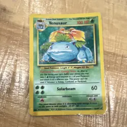 Pokemon Venusaur 015/102 Base Set Holo Rare 100 HP English TCG Card - Image 1