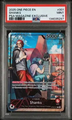 Shanks (2025 PSA Magazine Promo) OP09-001 One Piece Promotion Cards Foil - Image 1