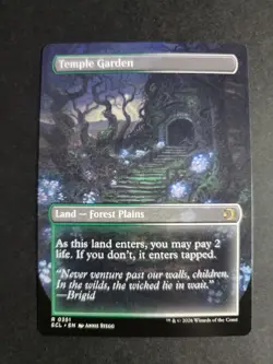 Temple Garden (Borderless) Rare MTG Lorwyn Eclipsed - Image 2