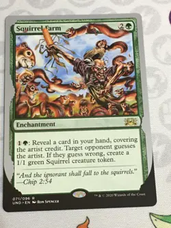 D559 MTG MAGIC UNSANCTIONED SQUIRREL FARM #071 RARE NM - Image 1