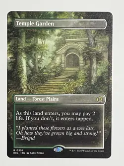 Temple Garden - (Borderless) - Rare - MTG - Lorwyn Eclipsed Magic the Gathering - Image 1