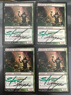 MTG 4x Deathrite Shaman 213/274 Return to Ravnica Steve Argyle SIGNED LP!! - Image 1