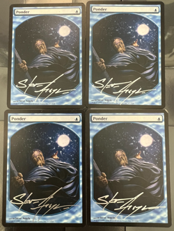 MTG 4x Ponder 6/7 Player Rewards Promos Steve Argyle SIGNED LP/MP!! - Image 1
