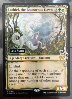 MTG Lathiel, the Bounteous Dawn 0180 Multiverse Legends SERIALIZED 432/500 Holo! - Image 1