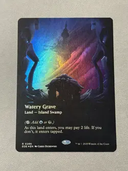 Watery Grave (Borderless) 339 NM Foil MTG Edge of Eternities Magic - Image 1
