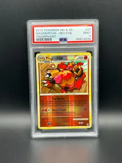 Pokemon PSA 9 MINT Magmortar 27/102 HGSS Triumphant Reverse Holofoil 2010 S#4238 - Image 1
