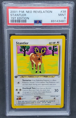 Pokemon PSA 9 MINT Stantler 38/64 1st Edition Neo Revelation Uncommon 2001 s#481 - Image 1