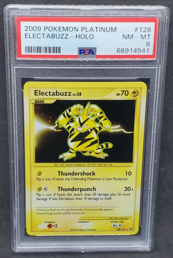 Pokemon PSA 8 NM-MT Electabuzz 128/127 Platinum Secret Rare Holofoil 2009 S#4541 - Image 1