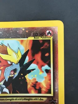 Pokemon Vintage Reverse Holo Promo Entei WoTC Black Star - Image 3