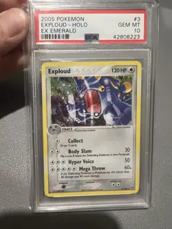 2005 Pokemon Exploud Emerald Low Pop Psa 10 Very Rare Halo - Image 1
