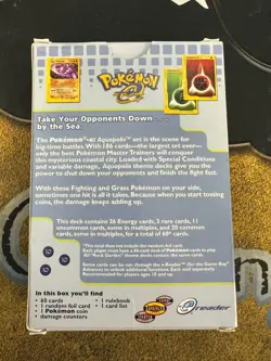 Pokemon COMPLETE IN BOX Aquapolis Rock Garden Theme Deck! CIB Grass/Fighting - Image 3