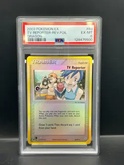 Pokemon PSA 6 EX-MT TV Reporter 88/97 EX Dragon Reverse Holofoil 2003 S#5500 - Image 1