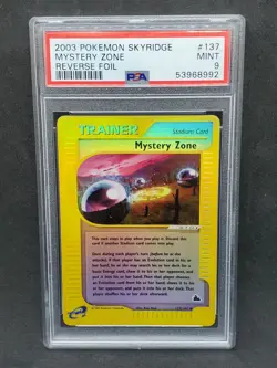 Pokemon PSA 9 MINT Mystery Zone 137/144 Skyridge Reverse Holofoil 2003 S#8992 - Image 1