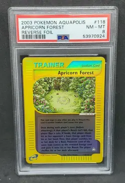 Pokemon PSA 8 NM-MT Apricorn Forest 118/147 Aquapolis Reverse Holofoil 2003 Foil - Image 1