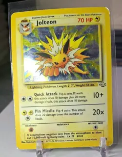 Pokemon TCG Jolteon Jungle 4/64 Holo Unlimited Holo Rare WOTC MP-HP - Image 1