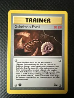 Geheimnis-Fossil 1. Edition 62/62 Fossil deutsch Pokemon Karten - Image 1