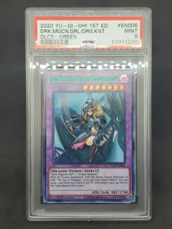 Yugioh PSA 9 MINT Dark Magician Girl the Dragon Knight (Green) DLCS-EN006 1st - Image 1