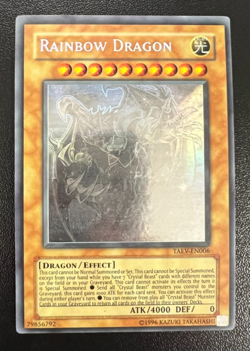 Yugioh Rainbow Dragon TAEV-EN006 Ghost Rare Holofoil CHAOS NEOS ART MISPRINT LP - Image 1