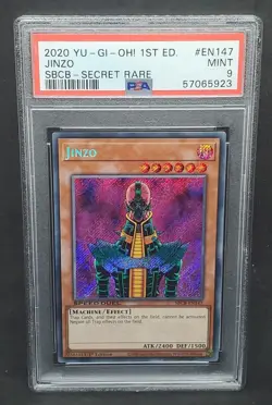 Yugioh PSA 9 MINT Jinzo SBCB-EN147 1st Edition Secret Rare Speed Duel - Image 1