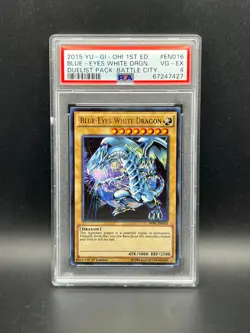 Yugioh PSA 4 VG-EX Blue-Eyes White Dragon DPBC-EN016 Ultra Rare 1st Ed S#7427 - Image 1