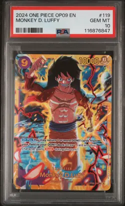 💎📈2024 One Piece Monkey D. Luffy OP09-119 Emperors Secret Rare PSA 10 - Image 1