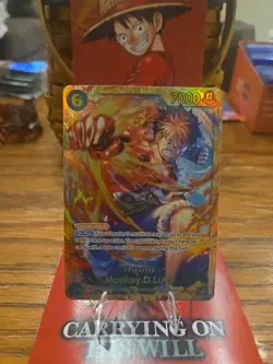One Piece TCG Carrying On His Will Monkey.D.Luffy SEC OP13-118 English - Image 1