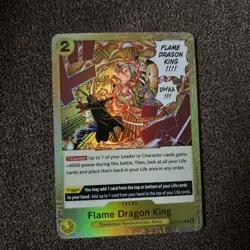 One piece Tcg Flame Dragon King ST13-017 Ultra Deck: The Three Brothers Foil - Image 1