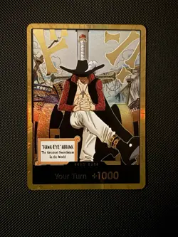 DON!! Card Gold Frame Mihawk OP14 ONE PIECE Seven Warlords of the Azure Ocean NM - Image 1