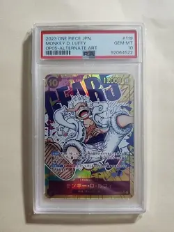 2023 Monkey D. Luffy One Piece OP05 Awakening New Era SEC Japanese #119 PSA 10 - Image 1