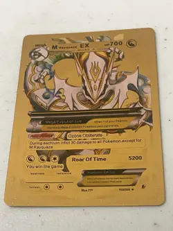 M Rayquaza EX Gold Foil HP 700 Fan Art Display Card NM - Image 1