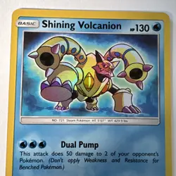 Shining Volcanion 27/73 Pokemon Card 2017 Shining Legends Holo Rare NM - Image 2