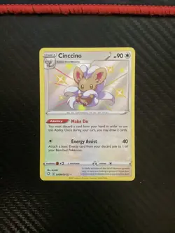 Pokemon TCG Cinccino SV094/SV122 Shining Fates: Shiny Vault Holo Rare Card NM - Image 1