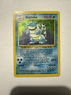 Blastoise Base Set Unlimited Holo Rare 2/102 HP - Pokemon Card WOTC 1999 - Image 1
