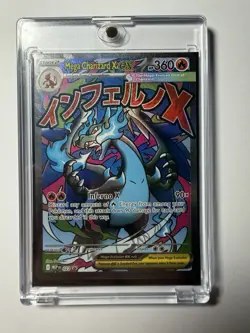 Pokemon Mega Charizard X EX 023 Me: Mega Evolution Promo Holo Full Art TCG Card - Image 3