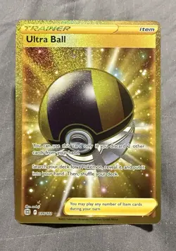 Ultra Ball 186/172 Gold Secret Rare | Brilliant Stars | Pokemon Card NM - Image 1