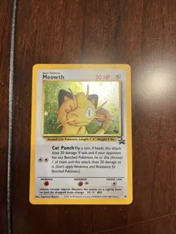 Pokemon TCG Meowth Black Star Promos Holo Card 10 - Image 1