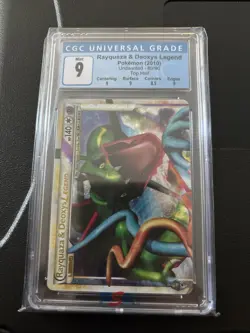 Rayquaza & Deoxys Legend Top and Bottom Card Set CGC 9 Undaunted 2010 - Image 2